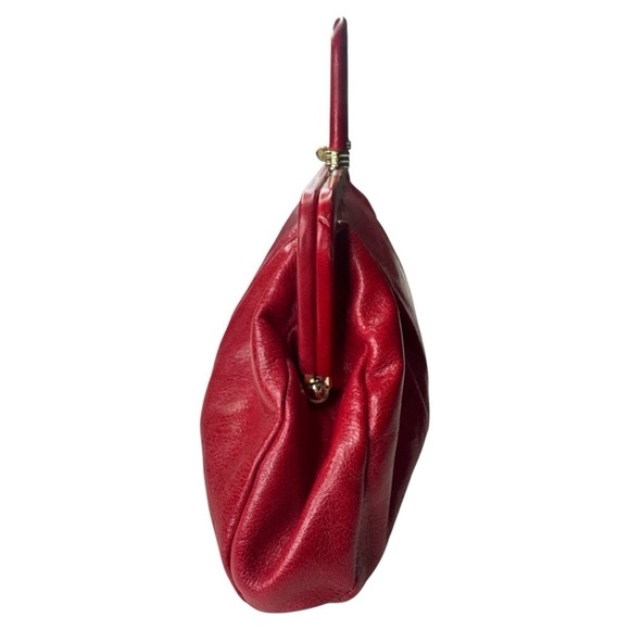 Vintage Hobo International Ruby Red Leather Convertible Long Clutch - Picture 6 of 16